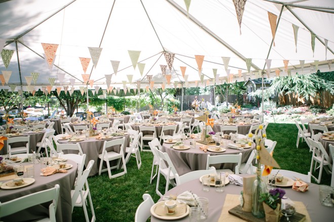 Outdoor party tent