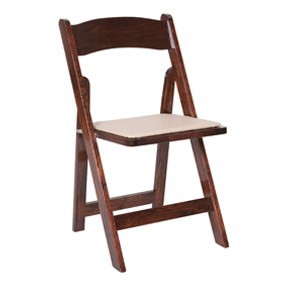 Fruitwood Folding Chair with Pad