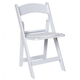 White Folding Chair with pad