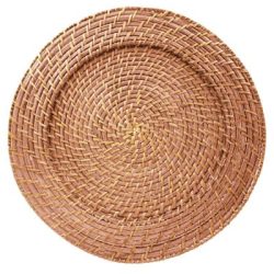 Rattan Chargers for Rent