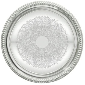 14-inch silver bar tray for rent