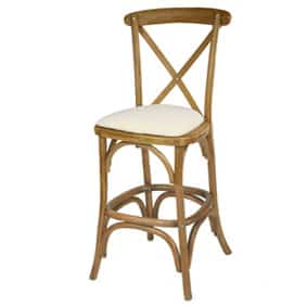 Natural Crossback Barstool Rentals