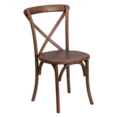 Walnut Crossback Chair for Rent