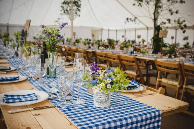 Gingham Table Linens for Rent Lakes Region Tent & Event