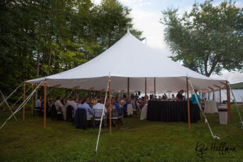 sailcloth tent rental at private residence