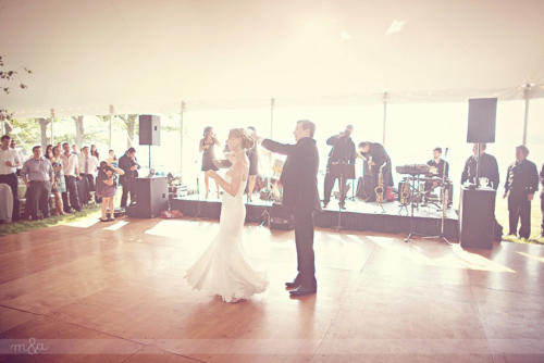 Showing off their moves on the large dance floor with music by the Ariel Band