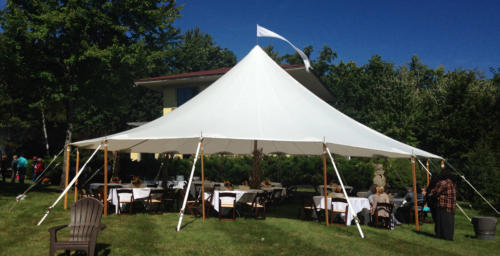 Round Sailcloth tent at private resident