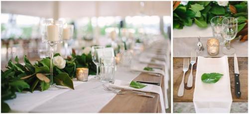 Hand written leaf placecards