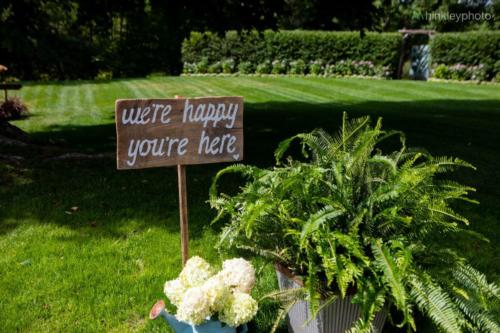Rustic wedding sign
