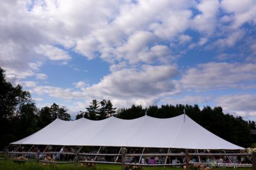 Reception took place under our 51' x 131' sailcloth tent