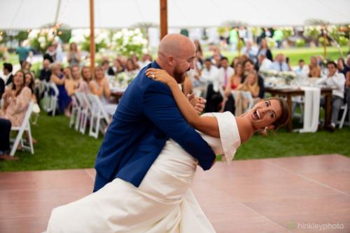 Couple showing their moves on the large dance floor