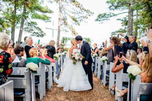 Celebrating the happy couple