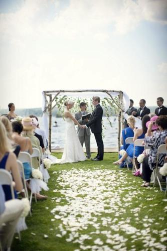 Ceremony performed by Rev. Michael Graham of the Gilford Community Church