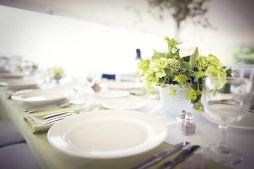 Green and white details by Maine Season Events