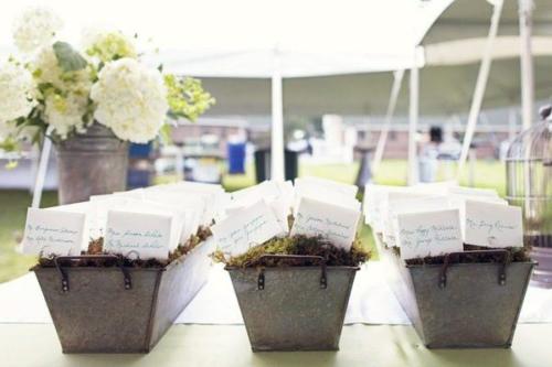 Custom table cards hand written by Laurie's dad