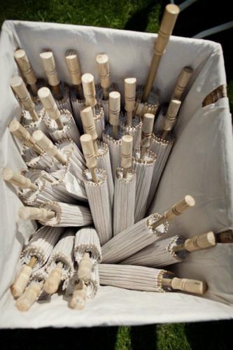 Parasols for guests to shade them from the setting sun