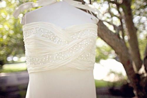 Laurie's beautiful wedding dress detail