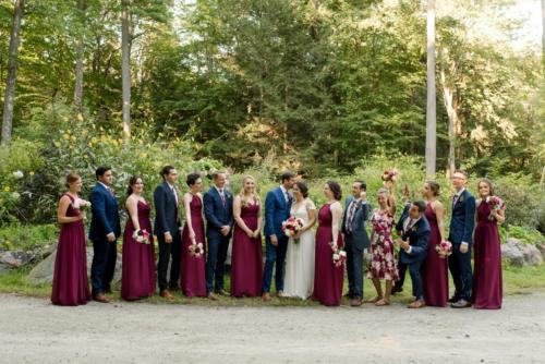 Wedding party on the shores of Lake Winnipesaukee