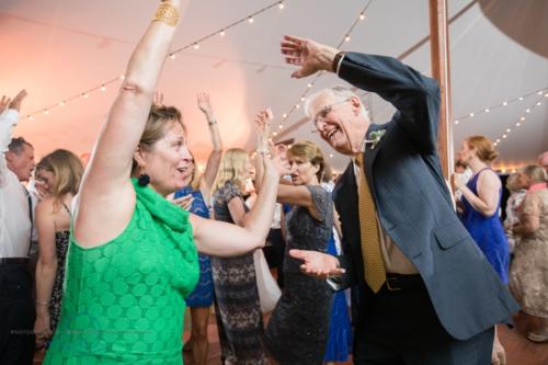 Dancing the night away under a sailcloth tent