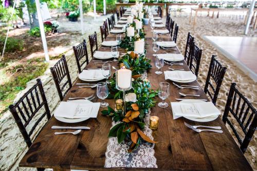Silverware, white china and glassware