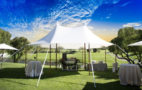 20' round sailcloth tent