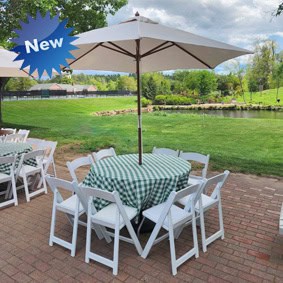 4' Patio Table with Umbrella for rent