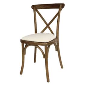 Walnut Crossback Chair Rentals