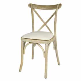 White-washed Crossback Chair Rentals