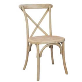 White Washed x-back Chairs for rent